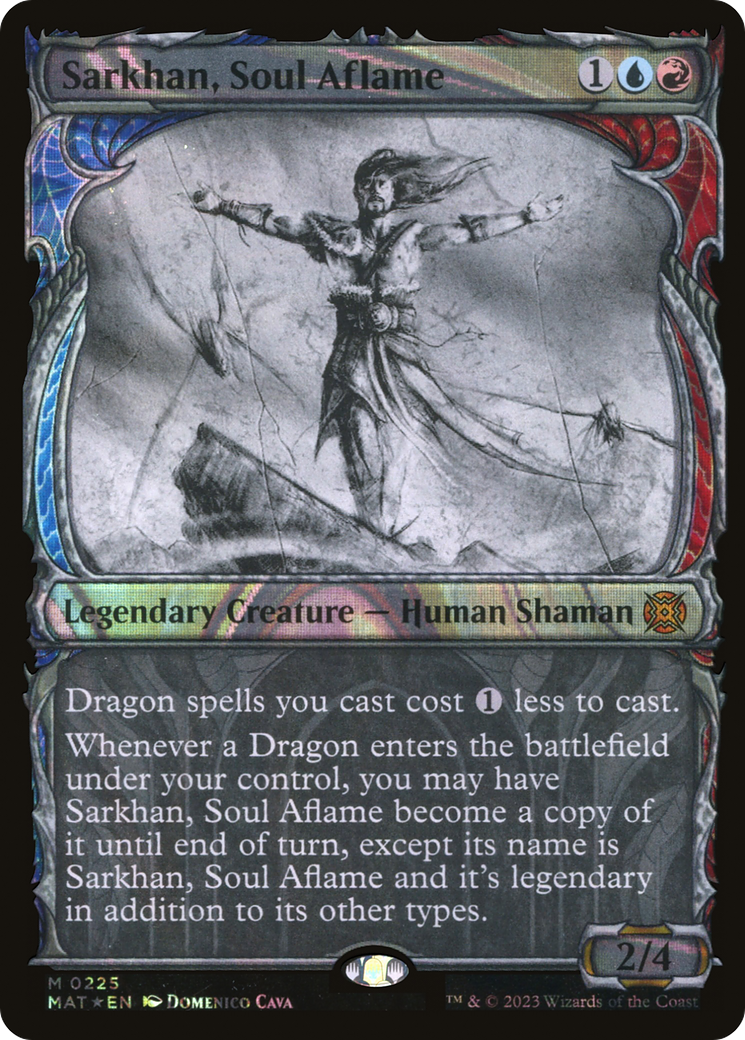 Image of Sarkhan, Soul Aflame (Halo Foil) (MAT-225) - March of the Machine: The Aftermath: (Showcase) Foil