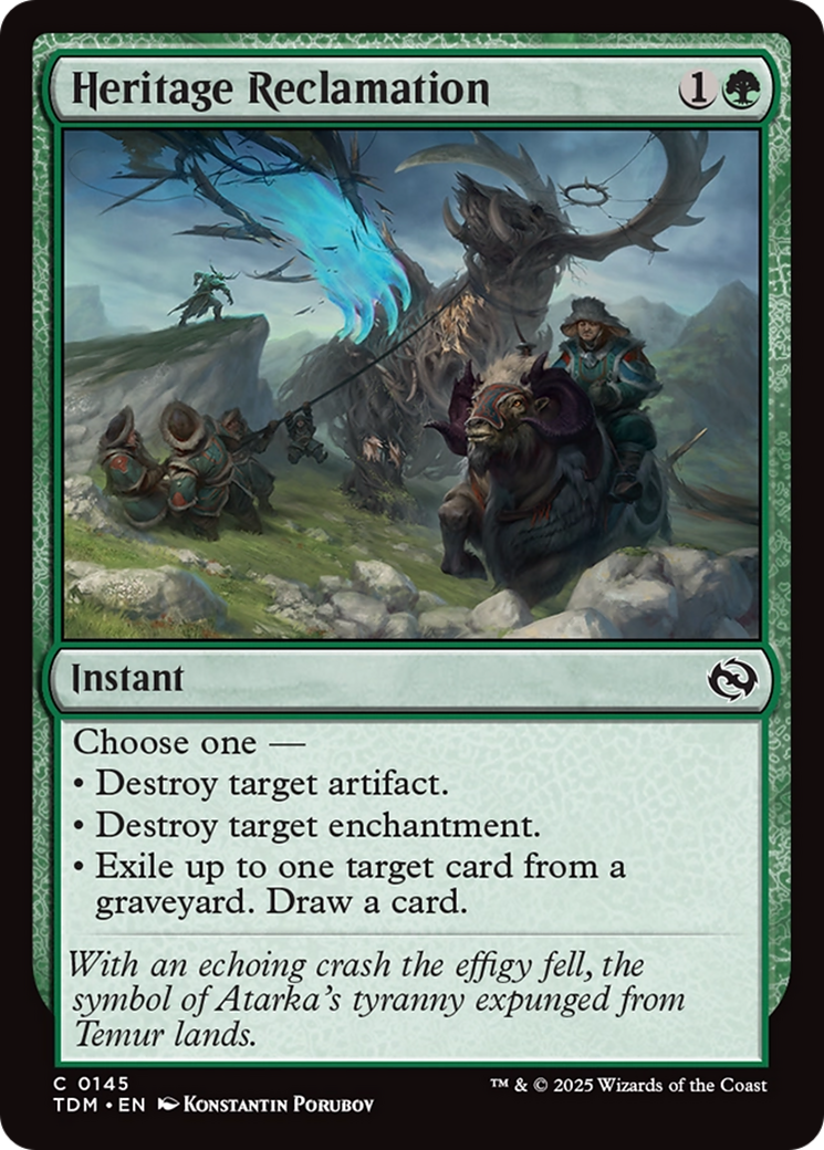 Image of Heritage Reclamation (TDM-145) - Tarkir: Dragonstorm