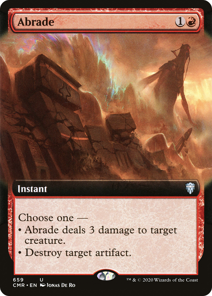 Image of Abrade (Extended Art) (CMR-659) - Commander Legends: (Extended Art) Foil