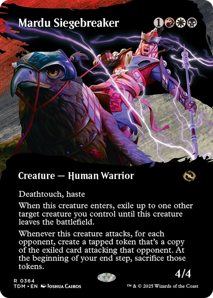 Image of Mardu Siegebreaker (Borderless) (TDM-364) - Tarkir: Dragonstorm: (Showcase) (Borderless) Foil