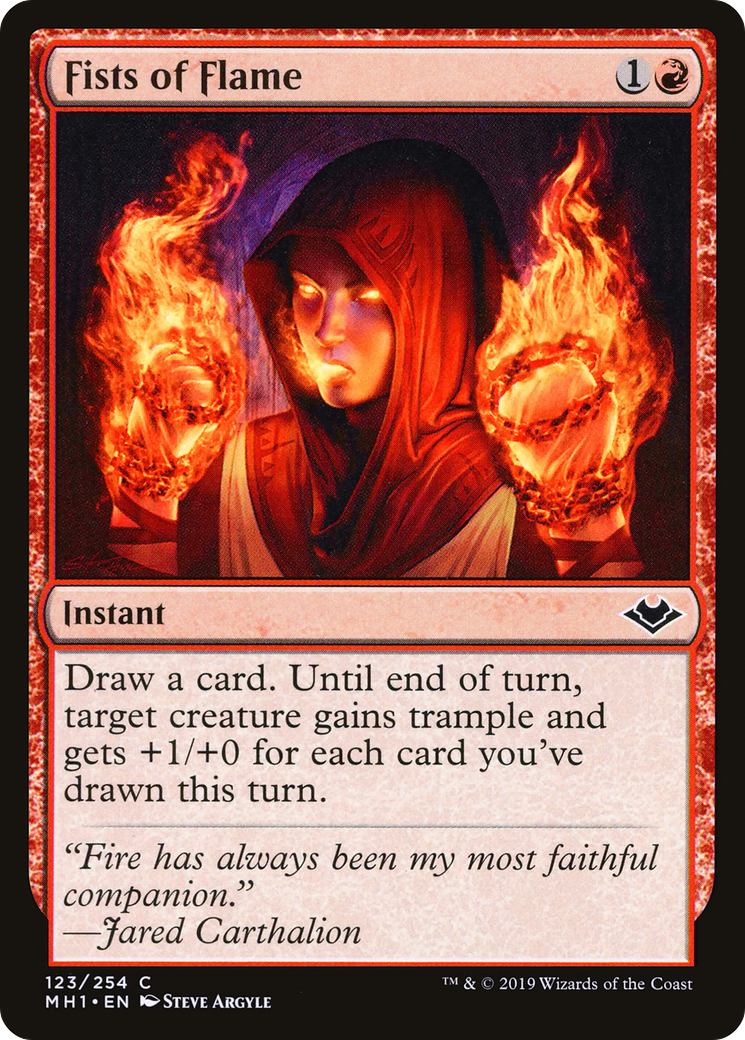 Image of Fists of Flame (MH1-123) - Modern Horizons Foil