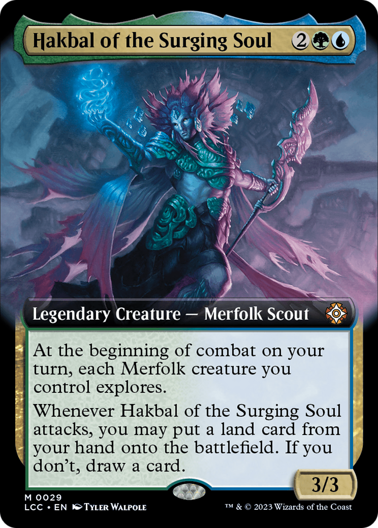 Image of Hakbal of the Surging Soul (Extended Art) (LCC-029) - The Lost Caverns of Ixalan Commander: (Extended Art) Foil
