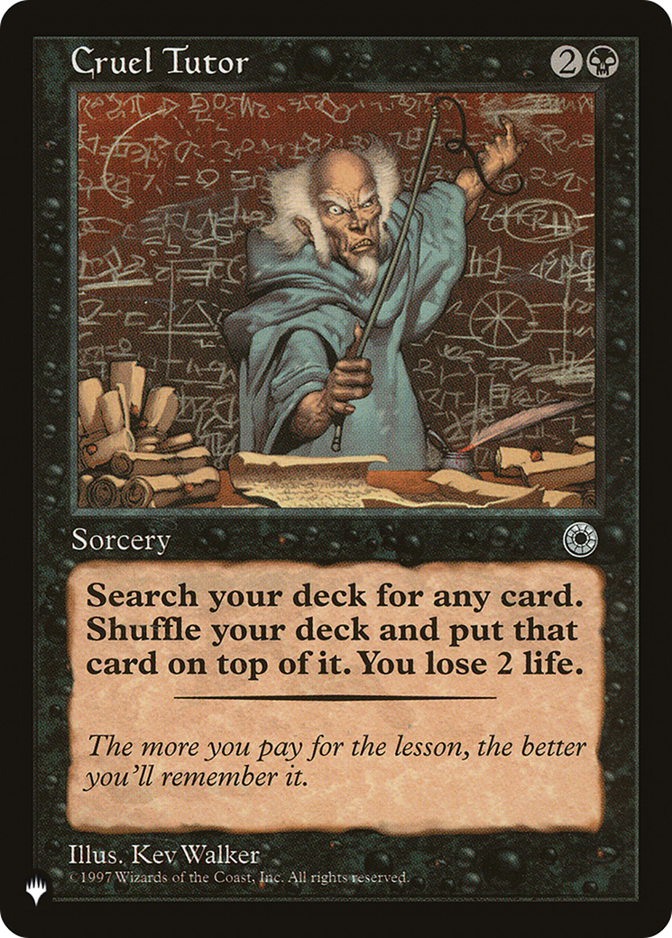 Image of Cruel Tutor (LIST-) - The List