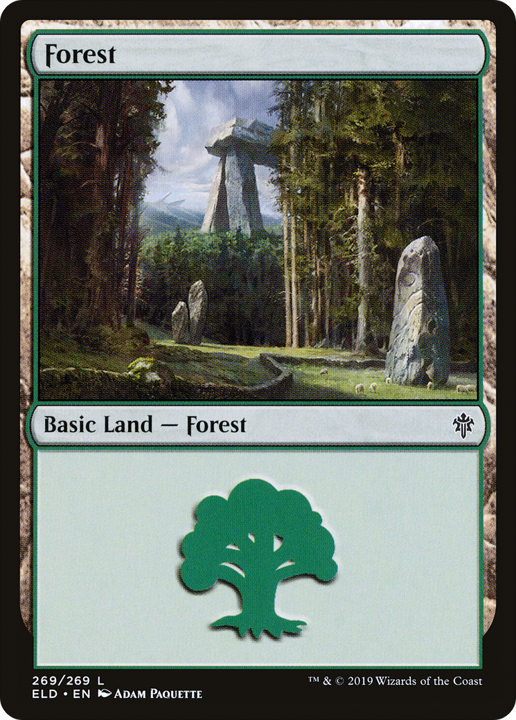 Image of Forest (269) (ELD-269) - Throne of Eldraine Foil