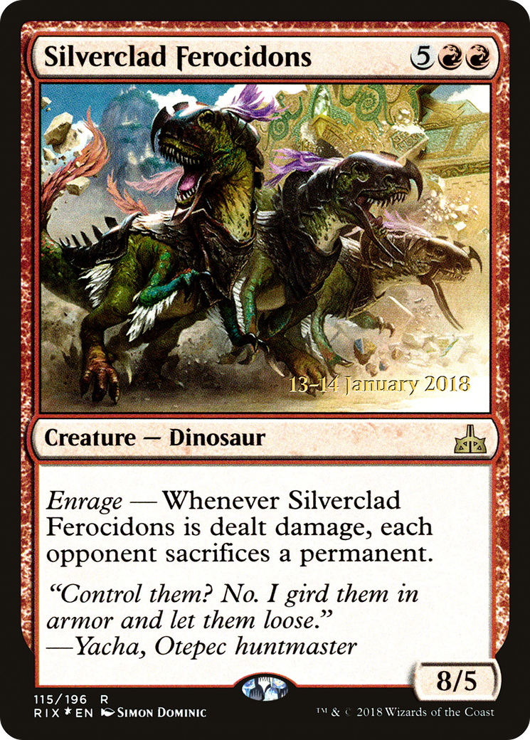 Image of Silverclad Ferocidons (PRE-115) - Rivals of Ixalan Promos Foil