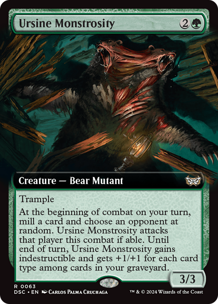 Image of Ursine Monstrosity (Extended Art) (DSC-063) - Duskmourn: House of Horror Commander: (Extended Art)