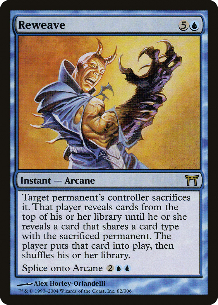 Image of Reweave (CHK-082) - Champions of Kamigawa Foil