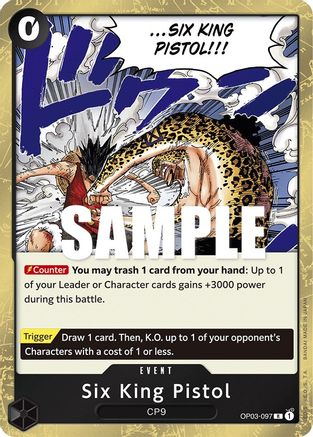 Image of Six King Pistol (OP03-097) - Pillars of Strength Foil