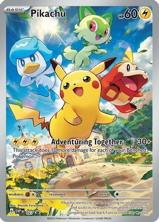 Image of Pikachu 027  - Holofoil SV Scarlet & Violet Promo Cards - Promo