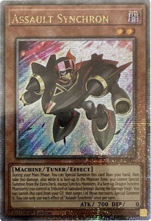 Image of Assault Synchron (Quarter Century Secret Rare) (BLMR-EN003) - Battles of Legend: Monstrous Revenge 1st Edition