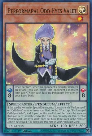 Image of Performapal Odd-Eyes Valet (BLMR-EN029) - Battles of Legend: Monstrous Revenge 1st Edition
