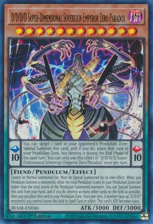 Image of D/D/D/D Super-Dimensional Sovereign Emperor Zero Paradox (BLMR-EN046) - Battles of Legend: Monstrous Revenge 1st Edition