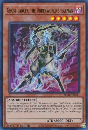 Image of Ghost Lancer, the Underworld Spearman (BLMR-EN023) - Battles of Legend: Monstrous Revenge 1st Edition