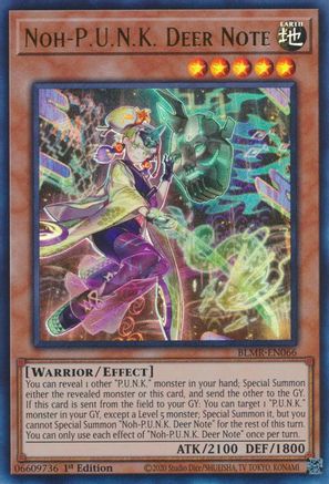 Image of Noh-P.U.N.K. Deer Note (BLMR-EN066) - Battles of Legend: Monstrous Revenge 1st Edition