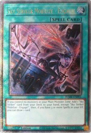 Image of Sky Striker Mobilize - Engage! (Quarter Century Secret Rare) (BLMR-EN091) - Battles of Legend: Monstrous Revenge 1st Edition