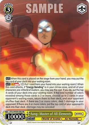 Image of Aang: Master of All Elements (ATLA/WX04-002 RR) - Avatar: The Last Airbender