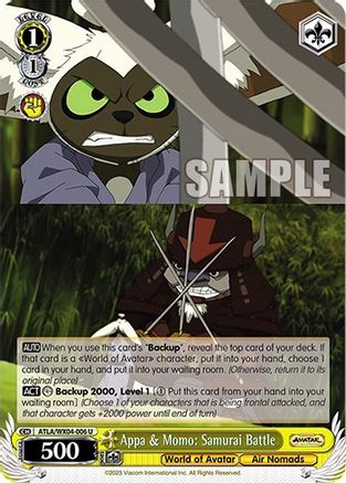 Image of Appa & Momo: Samurai Battle (ATLA/WX04-006 U) - Avatar: The Last Airbender