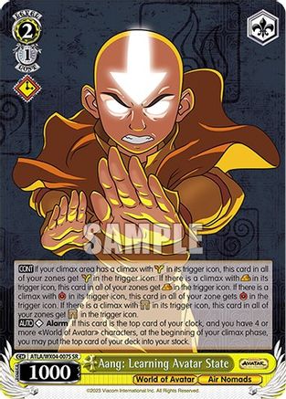 Image of Aang: Learning Avatar State (SR) (ATLA/WX04-007S SR) - Avatar: The Last Airbender