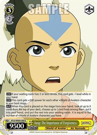 Image of Aang: The Importance of Forgiveness (ATLA/WX04-009 U) - Avatar: The Last Airbender