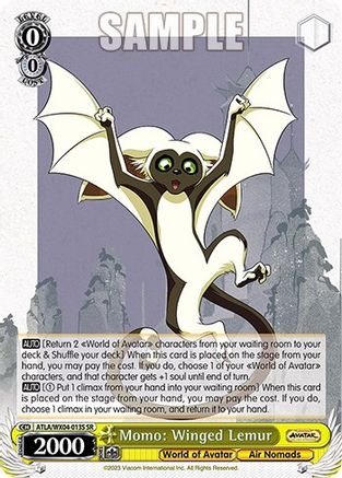 Image of Momo: Winged Lemur (SR) (ATLA/WX04-013S SR) - Avatar: The Last Airbender