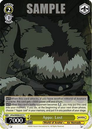 Image of Appa: Lost (ATLA/WX04-017 C) - Avatar: The Last Airbender
