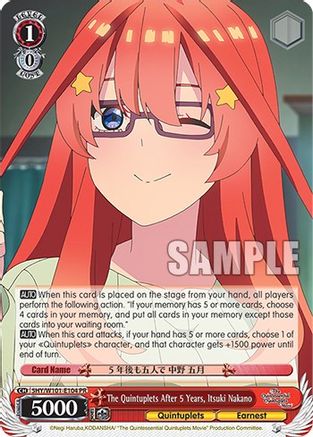 Image of The Quintuplets After 5 Years, Itsuki Nakano (5HY/W101-E104) - The Quintessential Quintuplets Movie