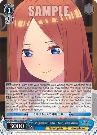 Image of The Quintuplets After 5 Years, Miku Nakano (5HY/W101-E105) - The Quintessential Quintuplets Movie