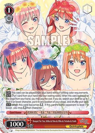 Image of Bouquet For You, Ichika & Nino & Miku & Yotsuba & Itsuki (5HY/W101-PE03) - The Quintessential Quintuplets Movie
