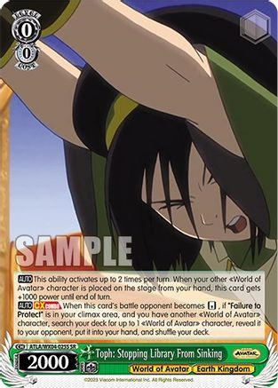 Image of Toph: Stopping Library From Sinking (SR) (ATLA/WX04-025S SR) - Avatar: The Last Airbender