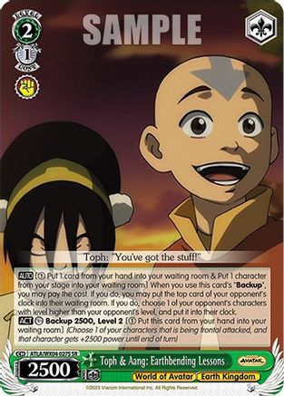 Image of Toph & Aang: Earthbending Lessons (SR) (ATLA/WX04-027S SR) - Avatar: The Last Airbender