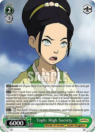 Image of Toph: High Society (SR) (ATLA/WX04-028S SR) - Avatar: The Last Airbender