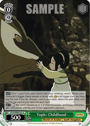 Image of Toph: Childhood (ATLA/WX04-031 U) - Avatar: The Last Airbender
