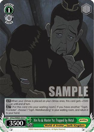 Image of Xin Fu & Master Yu: Trapped by Metal (ATLA/WX04-034 U) - Avatar: The Last Airbender