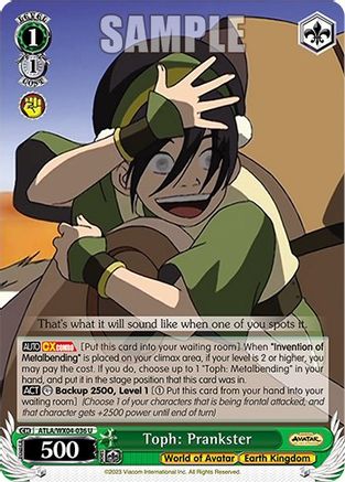 Image of Toph: Prankster (ATLA/WX04-036 U) - Avatar: The Last Airbender