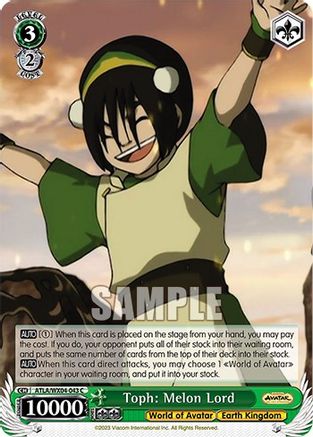 Image of Toph: Melon Lord (ATLA/WX04-043 C) - Avatar: The Last Airbender