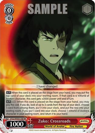 Image of Zuko: Crossroads (ATLA/WX04-048 RR) - Avatar: The Last Airbender