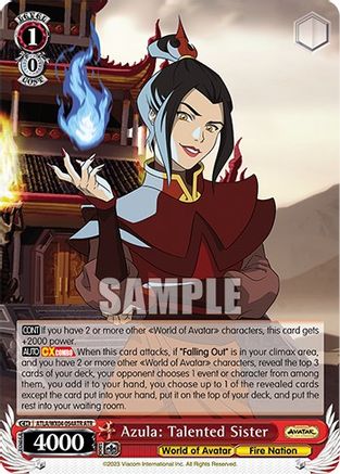 Image of Azula: Talented Sister (ATR) (ATLA/WX04-054ATR ATR) - Avatar: The Last Airbender