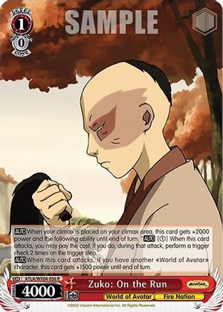 Image of Zuko: On the Run (ATLA/WX04-056 R) - Avatar: The Last Airbender