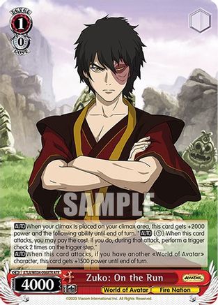 Image of Zuko: On the Run (ATR) (ATLA/WX04-056ATR ATR) - Avatar: The Last Airbender