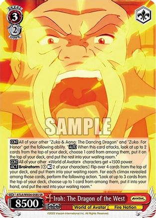 Image of Iroh: The Dragon of the West (SR) (ATLA/WX04-058S SR) - Avatar: The Last Airbender
