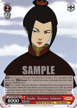 Image of Azula: Sinister Scheme (ATLA/WX04-066 U) - Avatar: The Last Airbender