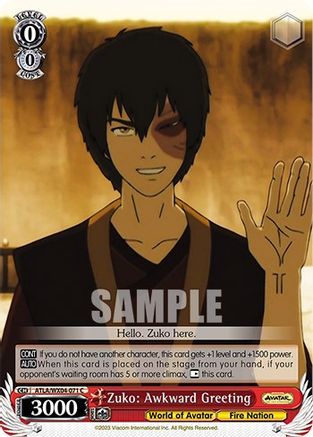 Image of Zuko: Awkward Greeting (ATLA/WX04-071 C) - Avatar: The Last Airbender