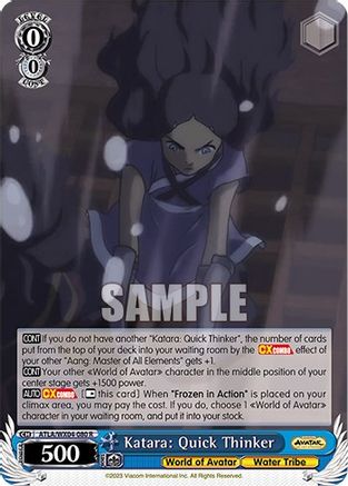 Image of Katara: Quick Thinker (ATLA/WX04-080 R) - Avatar: The Last Airbender