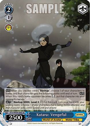 Image of Katara: Vengeful (SR) (ATLA/WX04-084S SR) - Avatar: The Last Airbender