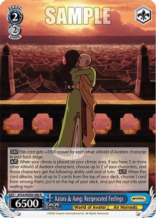Image of Katara & Aang: Reciprocated Feelings (ATLA/WX04-086 R) - Avatar: The Last Airbender