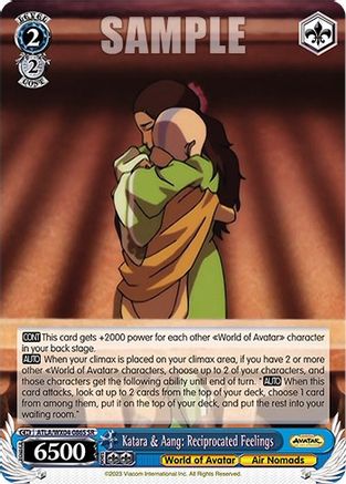 Image of Katara & Aang: Reciprocated Feelings (SR) (ATLA/WX04-086S SR) - Avatar: The Last Airbender
