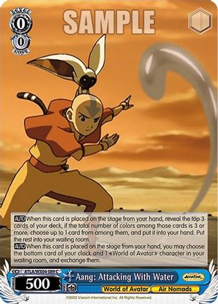 Image of Aang: Attacking With Water (ATLA/WX04-089 C) - Avatar: The Last Airbender