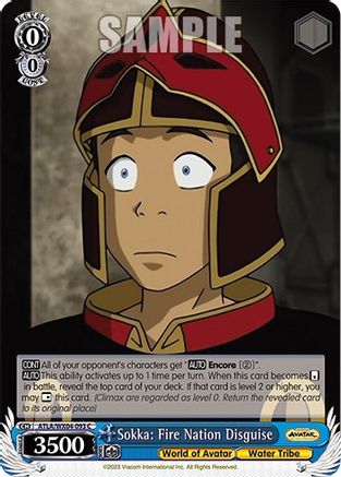 Image of Sokka: Fire Nation Disguise (ATLA/WX04-093 C) - Avatar: The Last Airbender