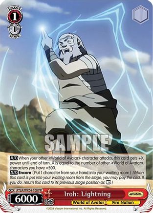 Image of Iroh: Lightning (ATLA/WX04-108 PR) - Avatar: The Last Airbender