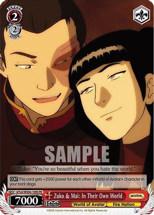 Image of Zuko & Mai: In Their Own World (Foil) (ATLA/WX04-109S PR) - Avatar: The Last Airbender